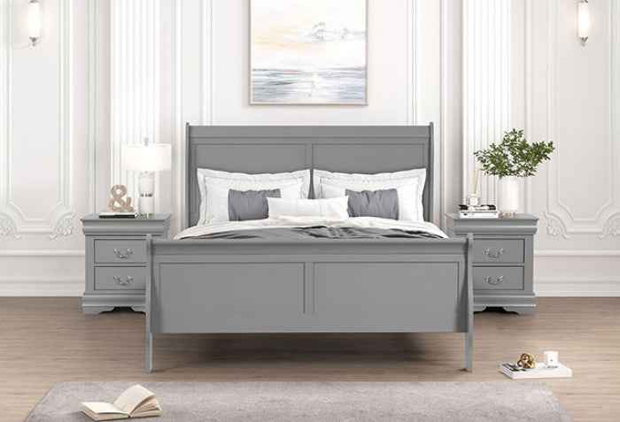 Louis Philippe Gray 5-Piece Queen Bedroom Set by Furniture of America at Eve Furniture