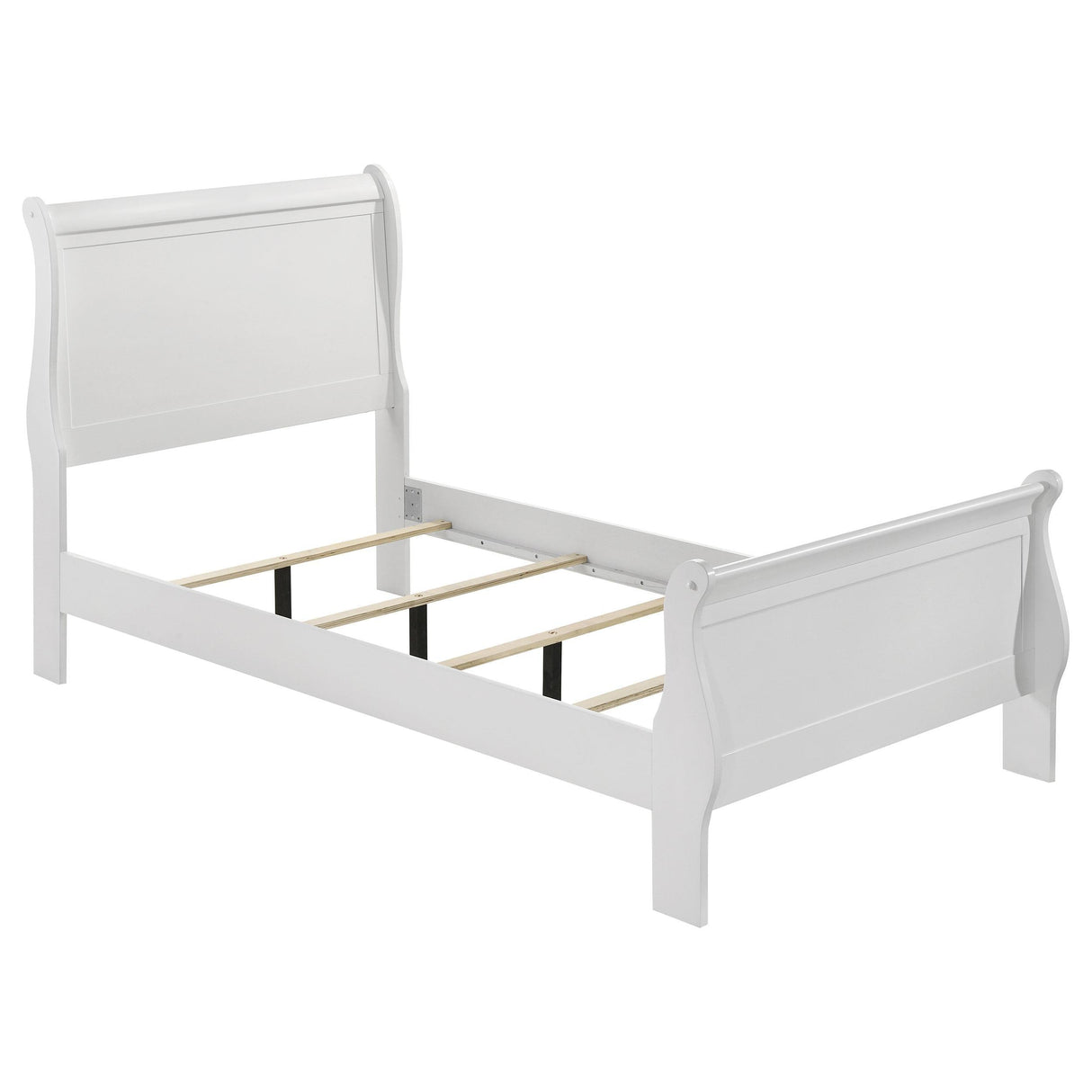 Louis Philippe White 47-inch Twin Sleigh Panel Bed by Coaster at Eve Furniture