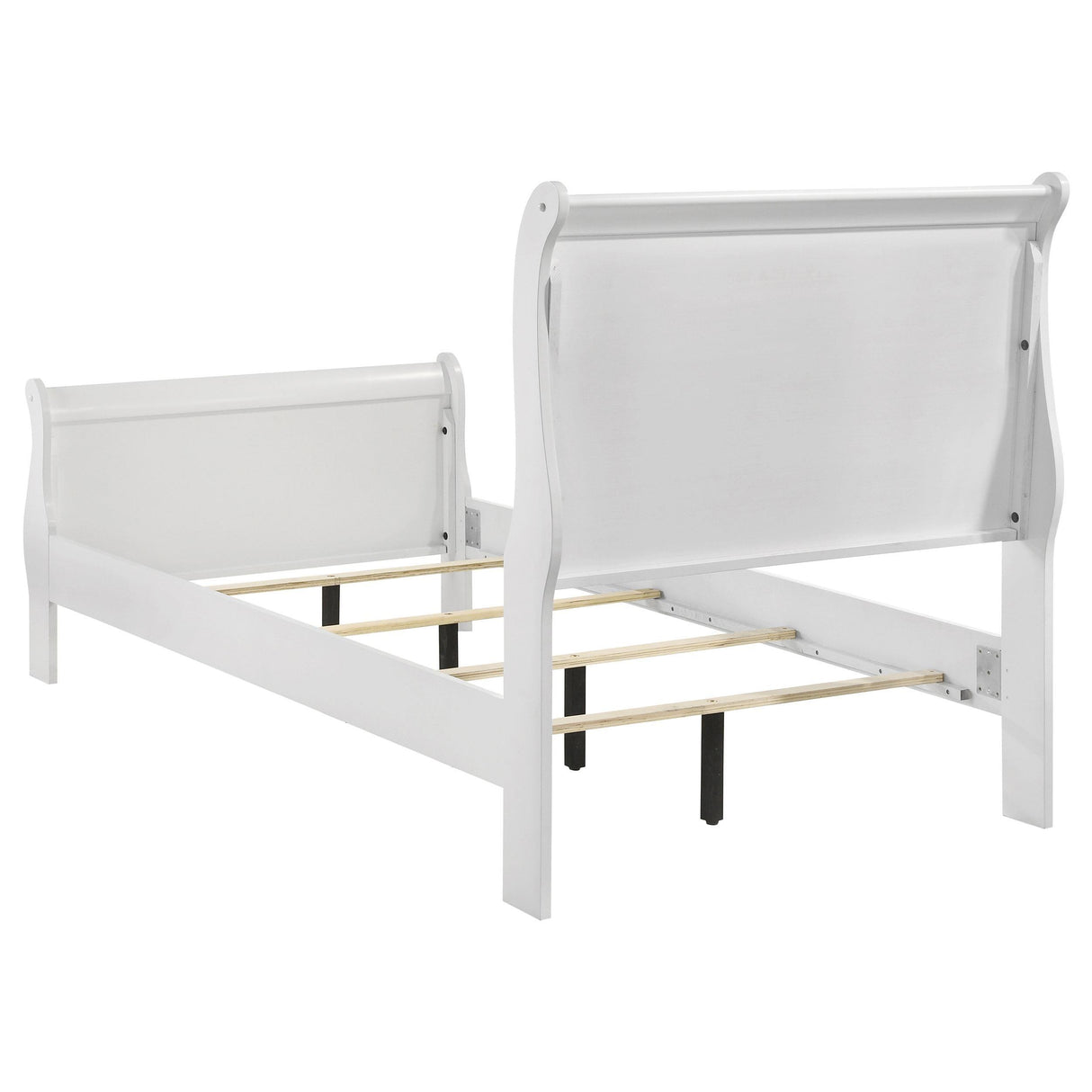 Louis Philippe White 47-inch Twin Sleigh Panel Bed by Coaster at Eve Furniture