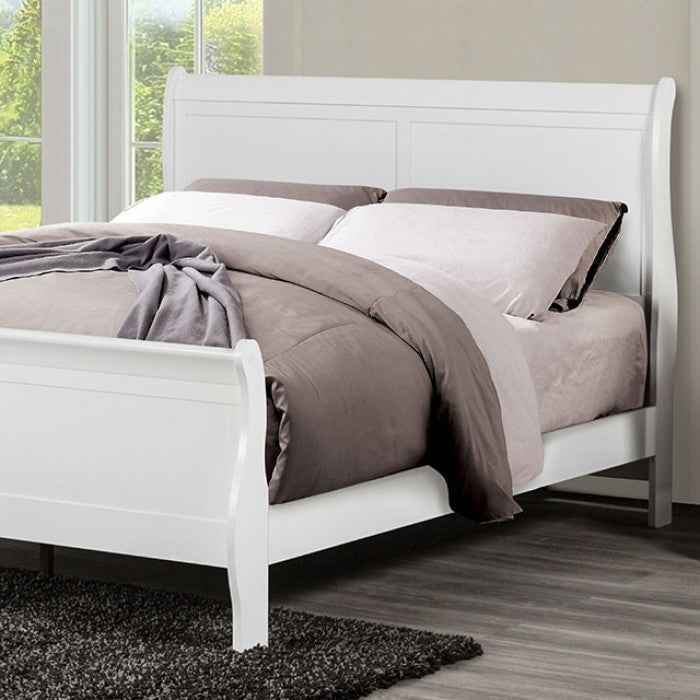 Louis Philippe White 4-Piece Queen Bedroom Set by Furniture of America at Eve Furniture