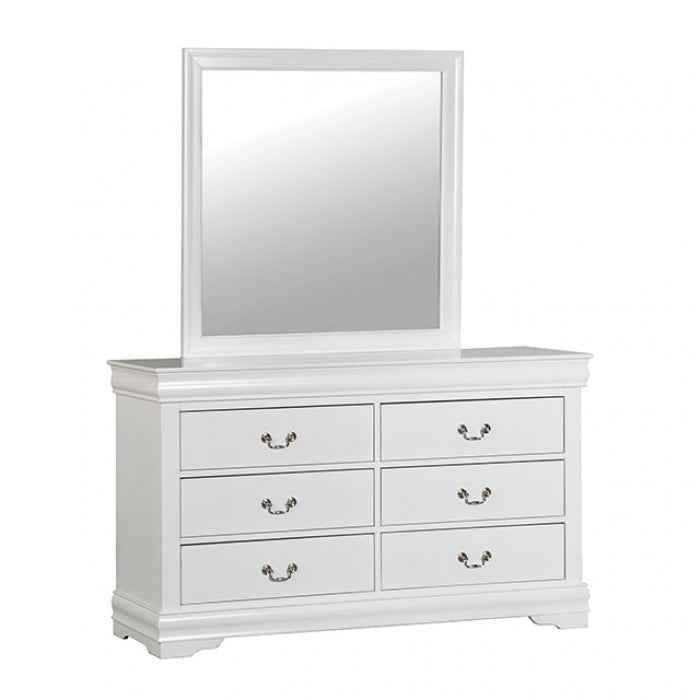 Louis Philippe White 4-Piece Queen Bedroom Set by Furniture of America at Eve Furniture