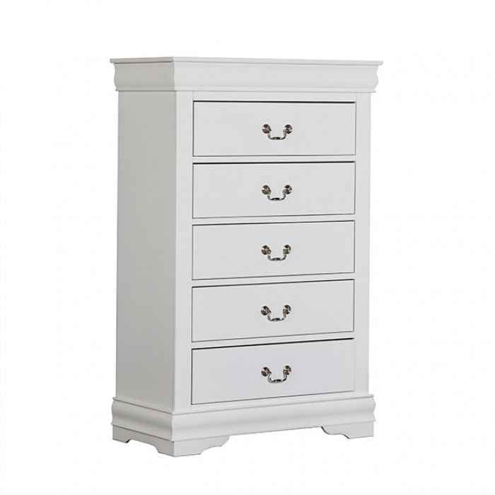 Louis Philippe White 4-Piece Queen Bedroom Set by Furniture of America at Eve Furniture