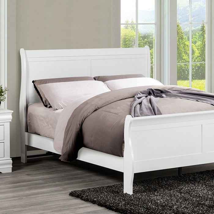 Louis Philippe White 4-Piece Queen Bedroom Set by Furniture of America at Eve Furniture