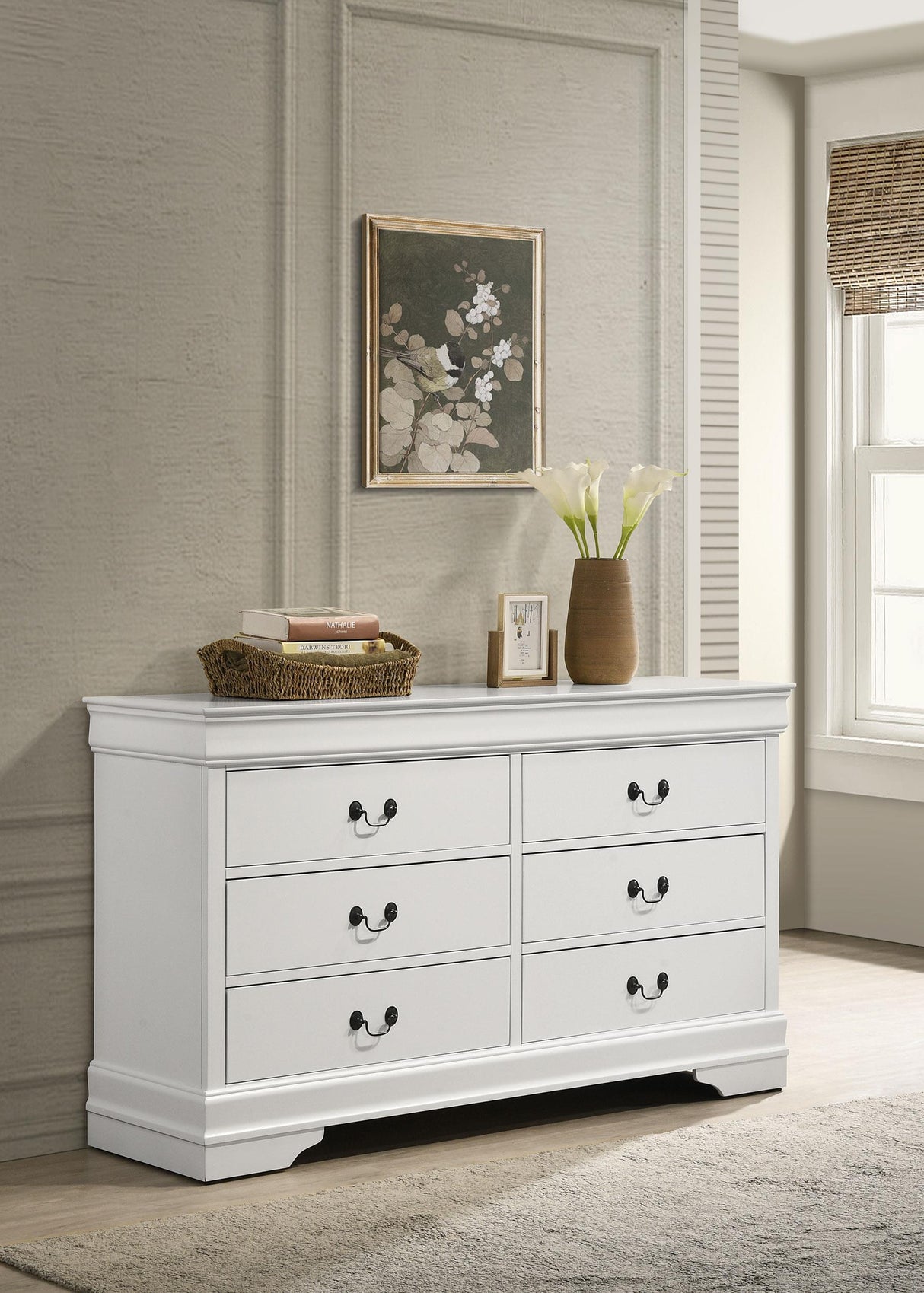 Louis Philippe White 6-drawer Dresser by Coaster at Eve Furniture