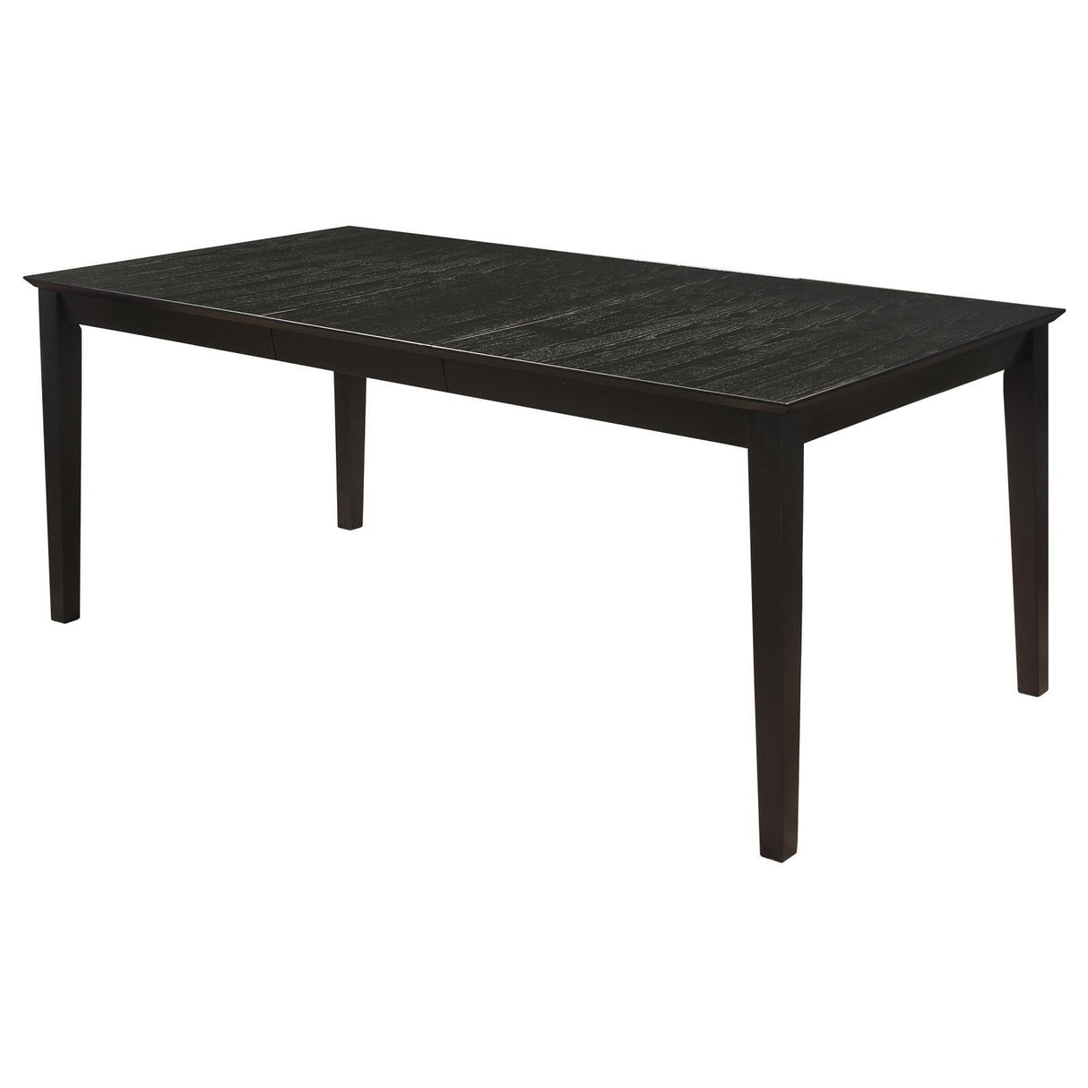 Louise Black Rectangular Dining Table with Extension Leaf by Coaster at Eve Furniture