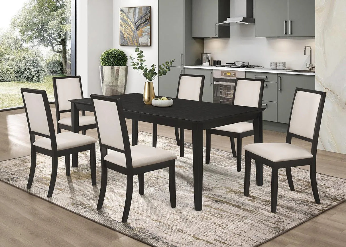Louise Black/Cream 5-Piece Dining Set by Coaster at Eve Furniture