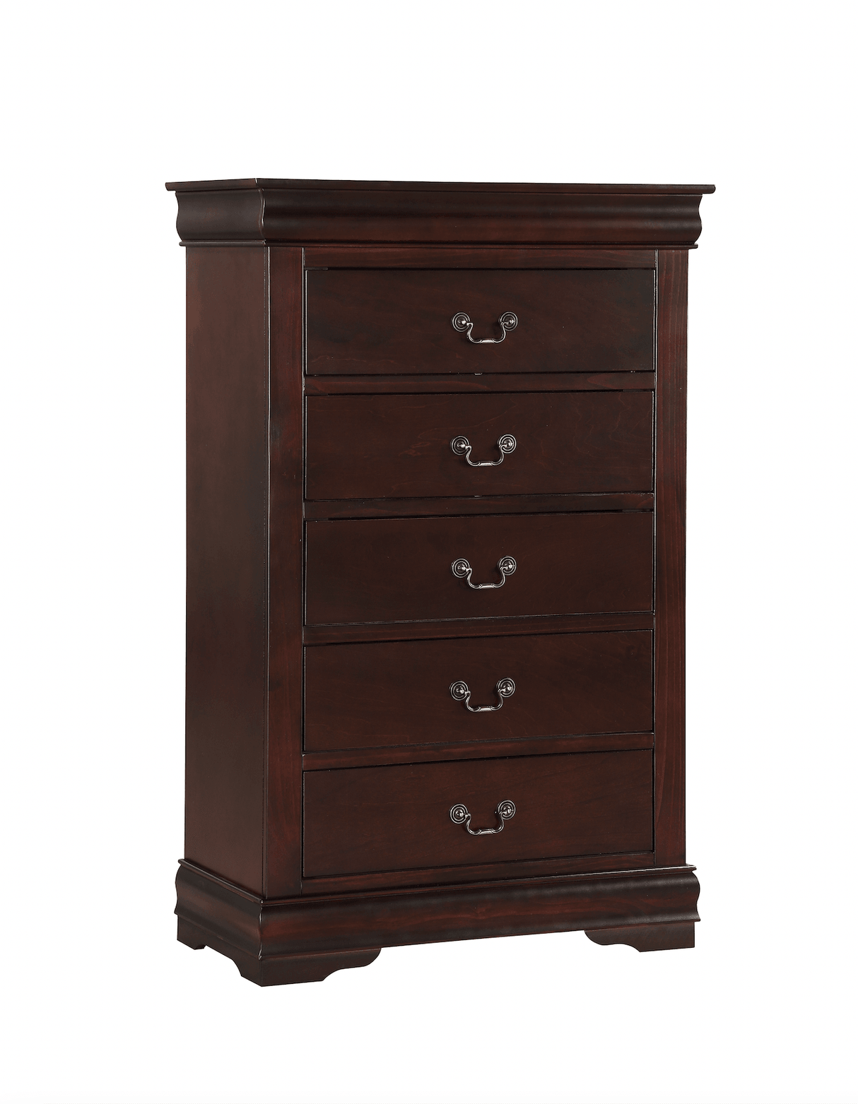 Louis Philip Cherry Sleigh Bedroom Set by Crown Mark at Eve Furniture