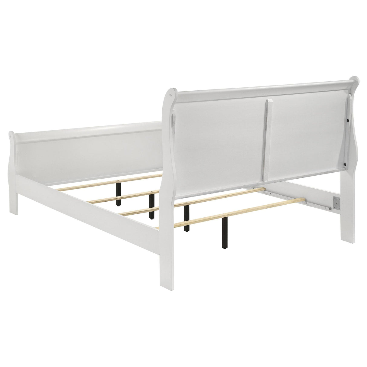 Louis Philippe White 47-inch Queen Sleigh Panel Bed by Coaster at Eve Furniture