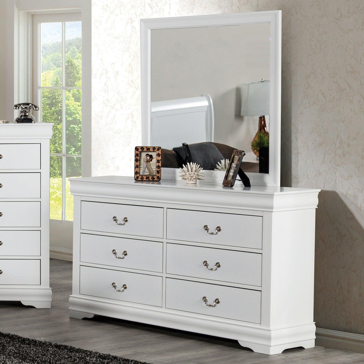 Louis Philippe White Dresser by Furniture of America at Eve Furniture