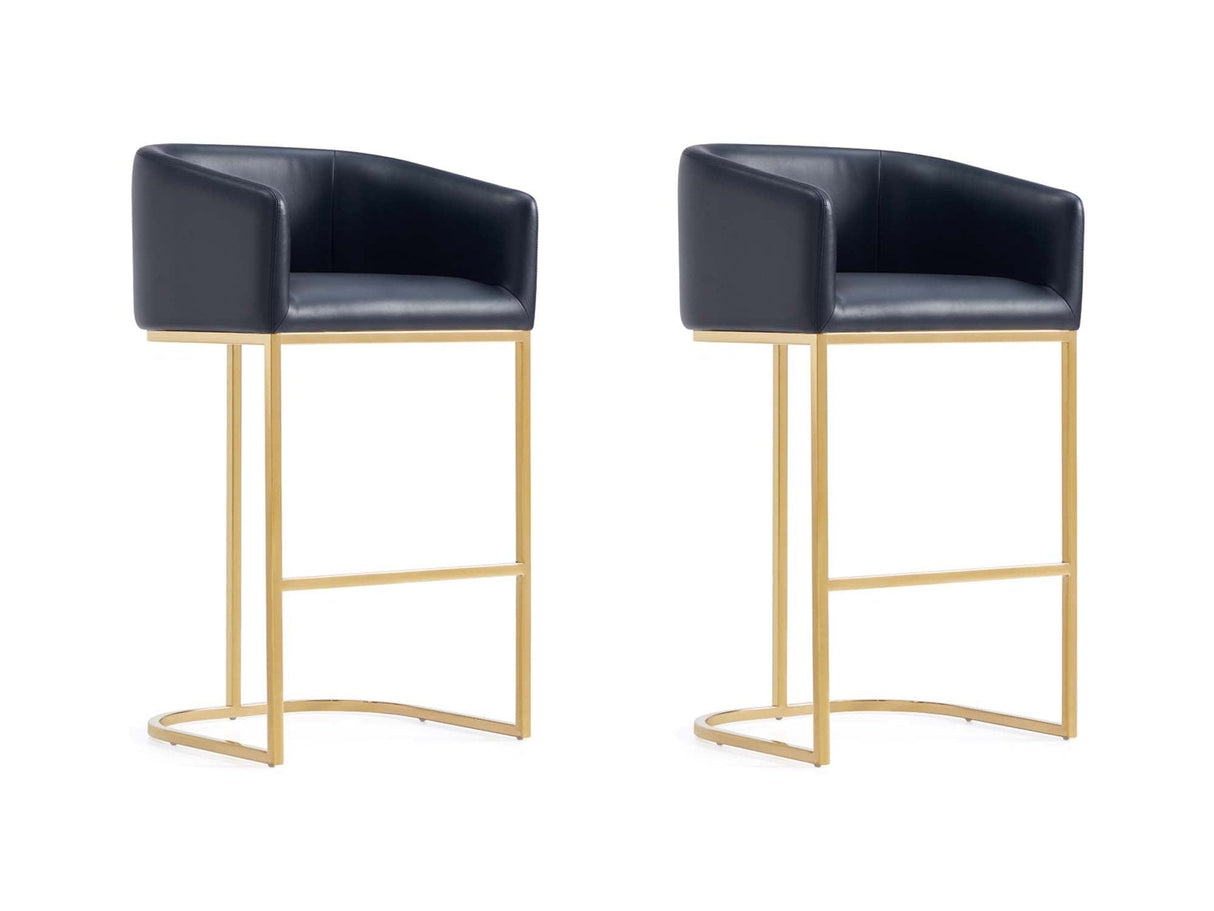 Louvre Barstool in Black (set of 2) by Manhattan Comfort at Eve Furniture