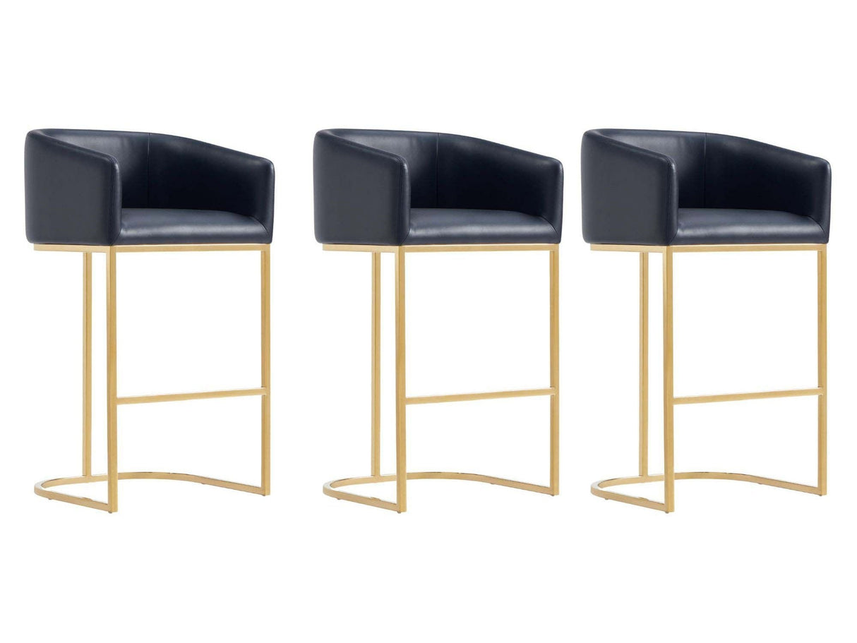 Louvre Barstool in Black (set of 3) by Manhattan Comfort at Eve Furniture