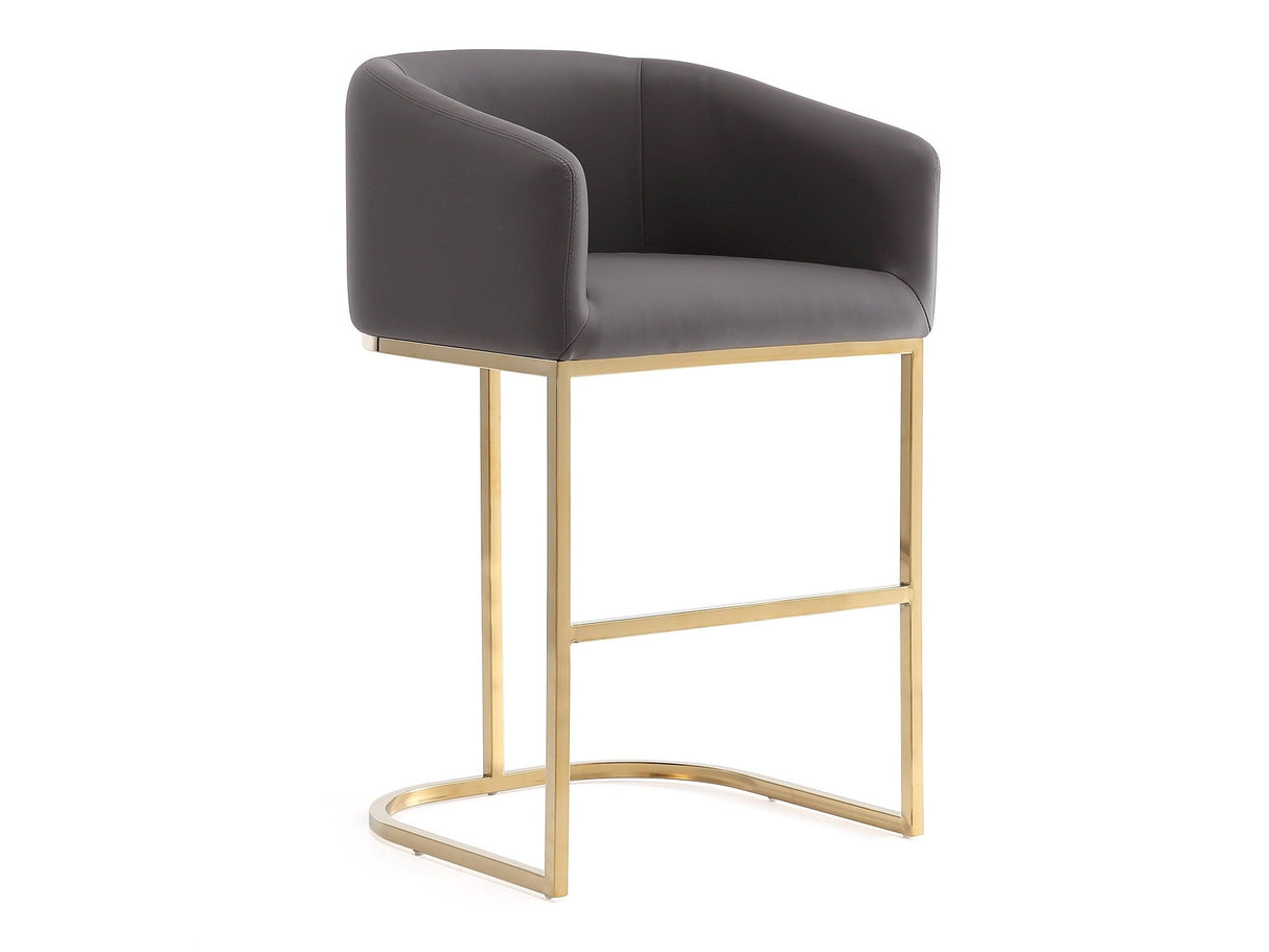 Louvre Barstool in Grey and Black by Manhattan Comfort at Eve Furniture