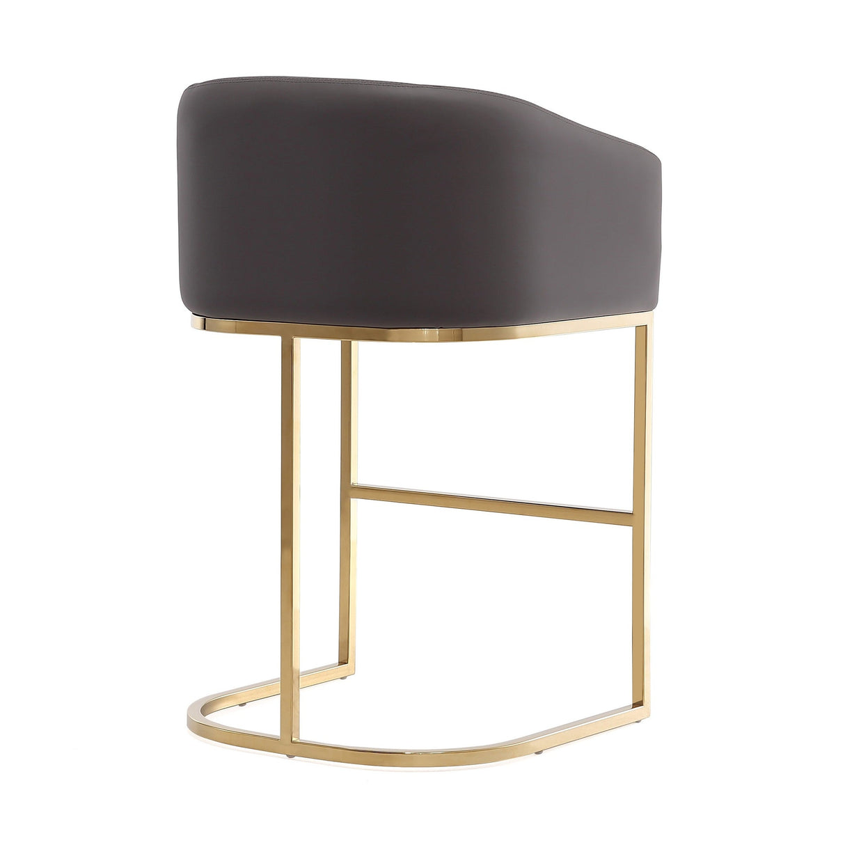 Louvre Counter Stool in Grey and Titanium Gold (set of 2) by Manhattan Comfort at Eve Furniture