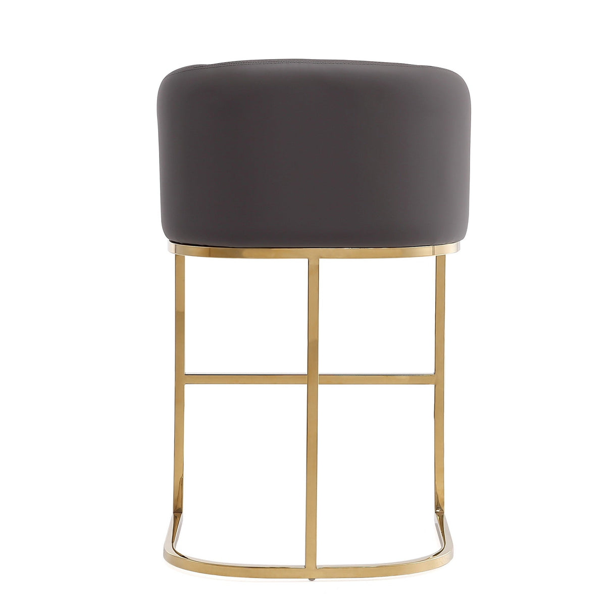 Louvre Counter Stool in Grey and Titanium Gold (set of 2) by Manhattan Comfort at Eve Furniture