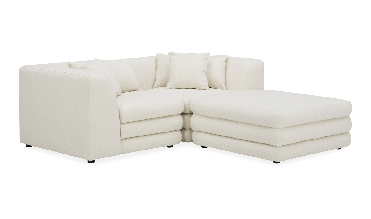 lowtide nook modular sectional - warm white by Moe's Home at Eve Furniture
