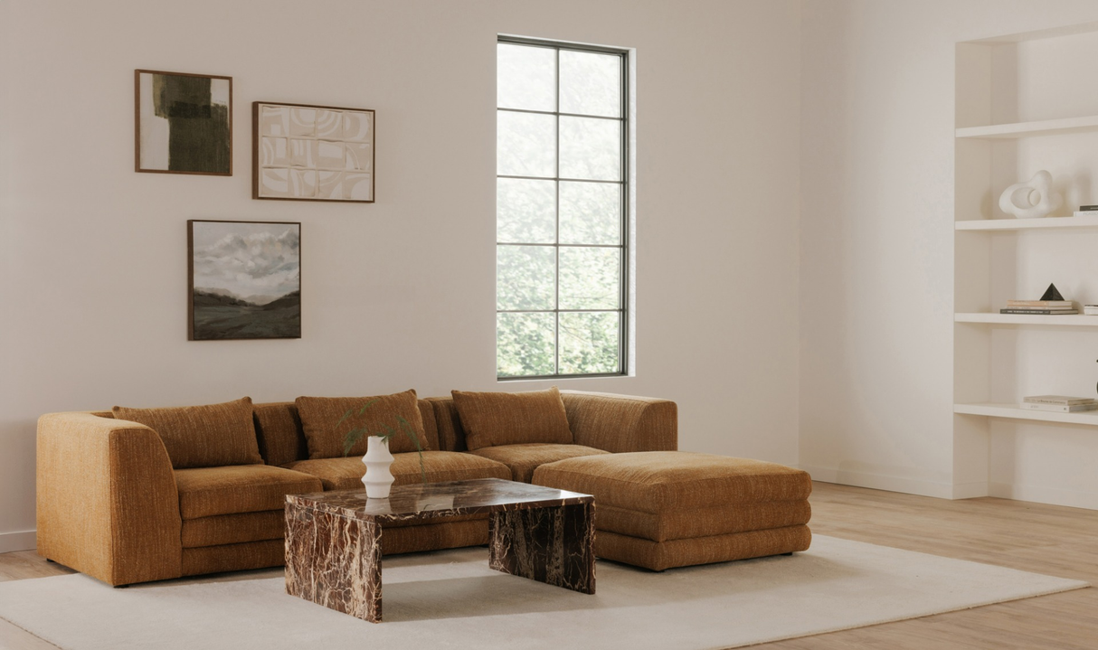 Lowtide Ottoman Amber Glow by Moe's Home at Eve Furniture