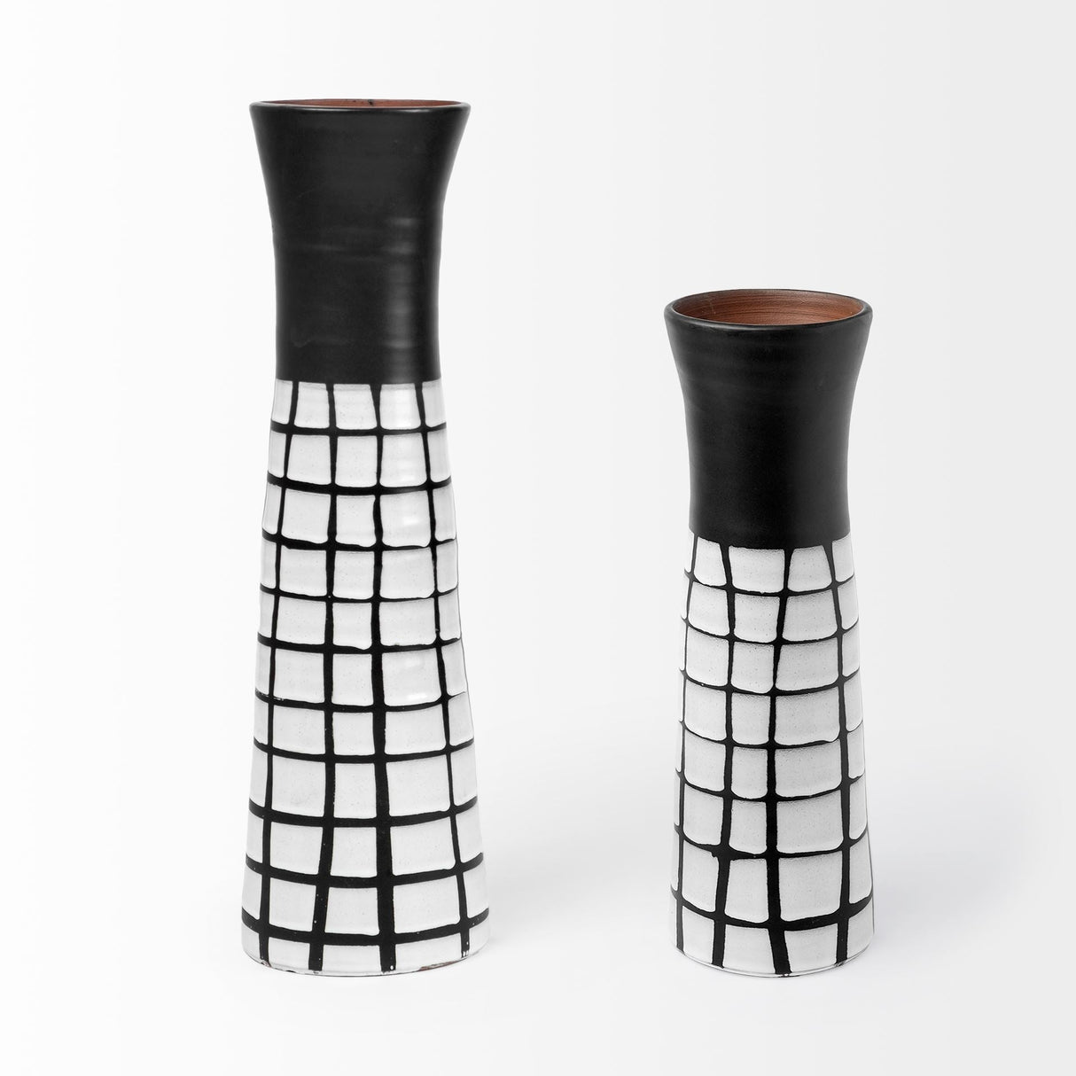 Luanda Small Black/White Large Ceramic Vase by Mercana at Eve Furniture