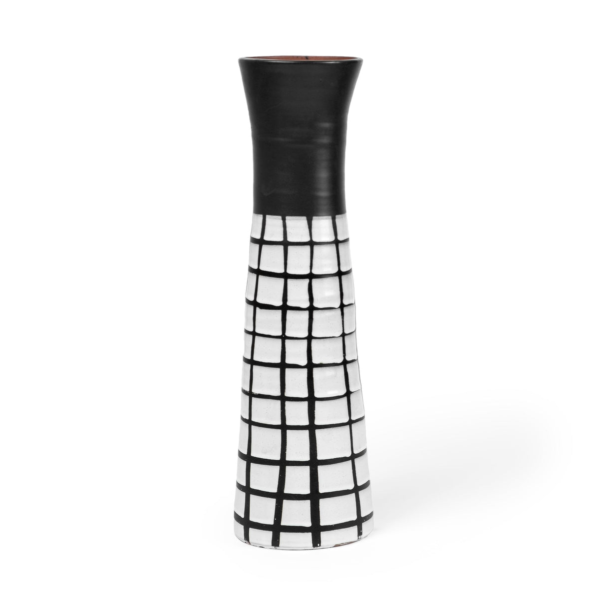 Luanda Small Black/White Large Ceramic Vase by Mercana at Eve Furniture