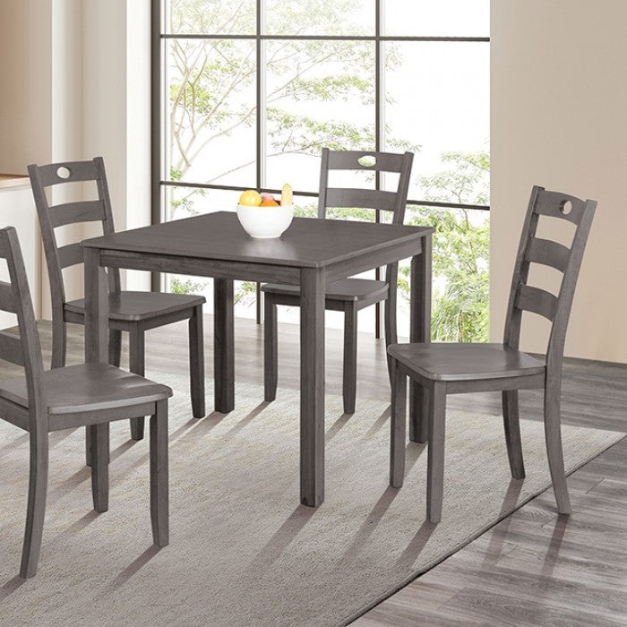 Lubbock Gray 5-Piece Dining Room Set by Furniture of America at Eve Furniture