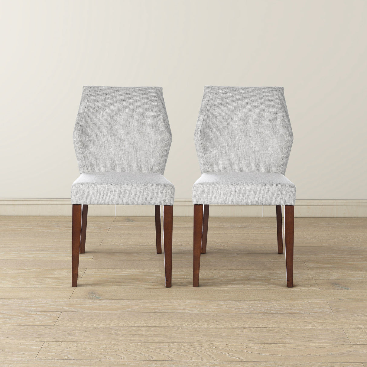 Luca Light Grey Fabric Dining Chair (Set Of 2) by Ashcroft Furniture at Eve Furniture