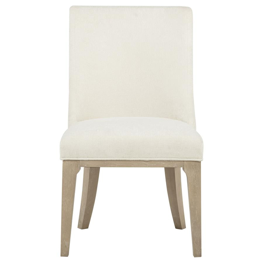Lucaire Arched Upholstered Dining Side Chair Cream (Set of 2)