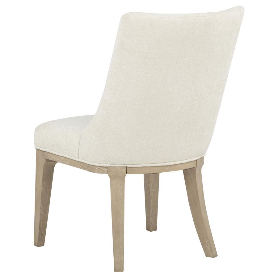 Lucaire Arched Upholstered Dining Side Chair Cream (Set of 2)