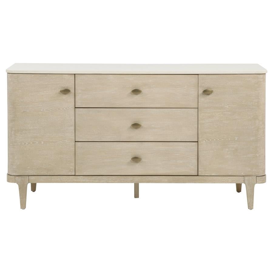 Lucaire Sandstone 2-door 3-drawer Cultured Marble Top Sideboard by Coaster at Eve Furniture