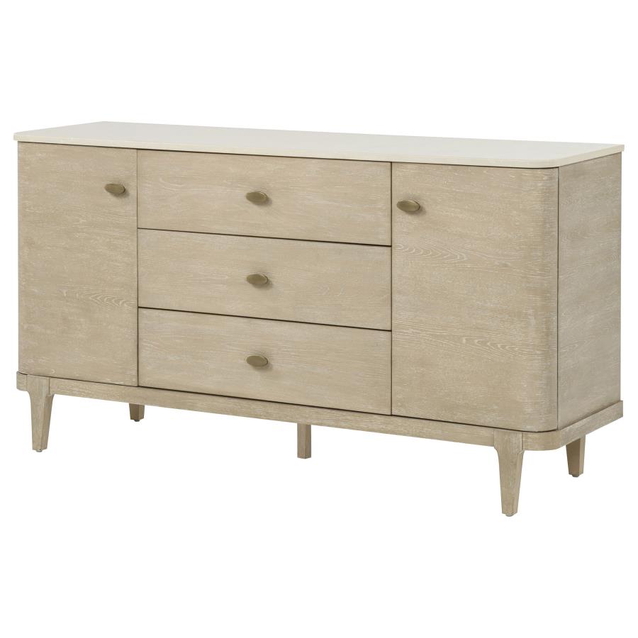 Lucaire Sandstone 2-door 3-drawer Cultured Marble Top Sideboard by Coaster at Eve Furniture