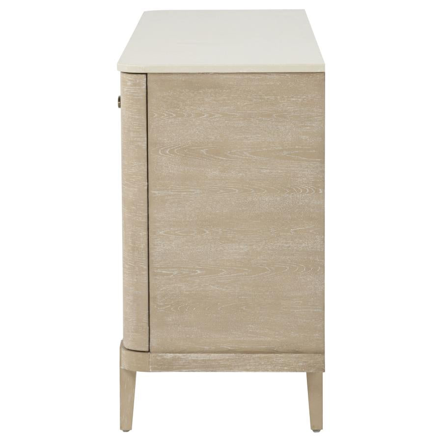 Lucaire Sandstone 2-door 3-drawer Cultured Marble Top Sideboard by Coaster at Eve Furniture