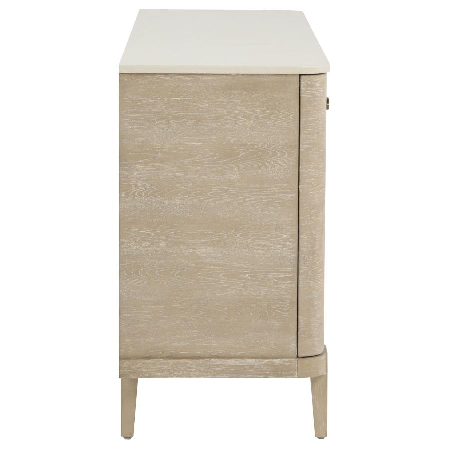 Lucaire Sandstone 2-door 3-drawer Cultured Marble Top Sideboard by Coaster at Eve Furniture