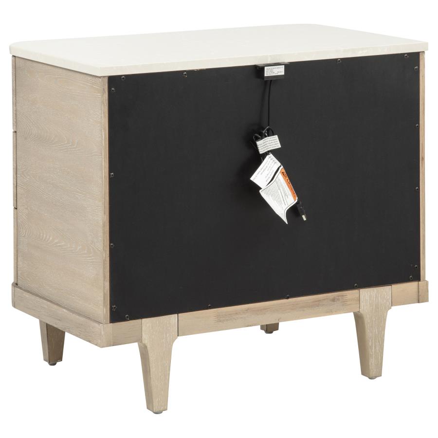 Lucaire Sandstone 3-drawer Nightstand Bedside Table