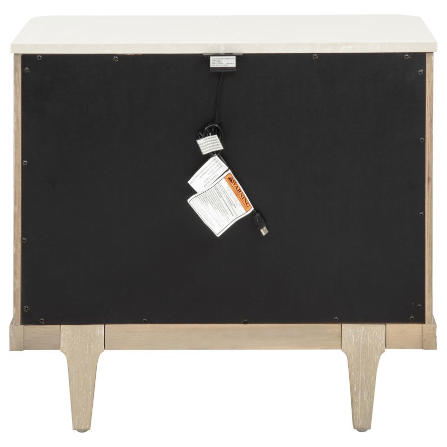 Lucaire Sandstone 3-drawer Nightstand Bedside Table