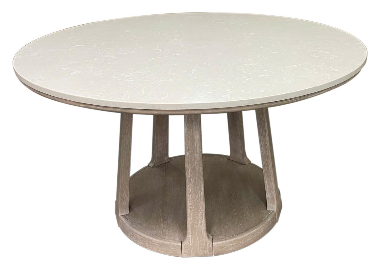 Lucaire Sandstone 54-inch Round Cultured Marble Dining Table