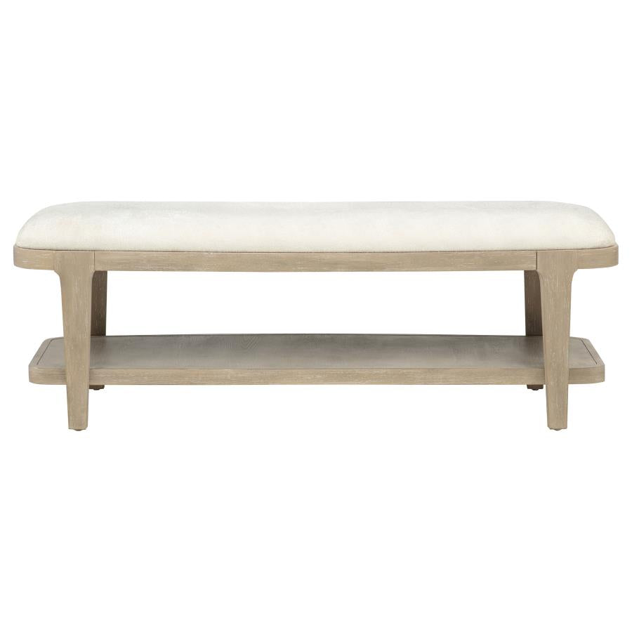 Lucaire Sandstone Upholstered Bedroom Bench