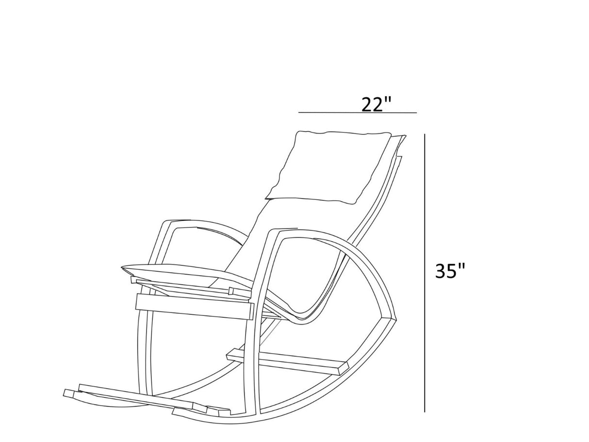 Lucas Rocking Chair Fume by Furnia at Eve Furniture
