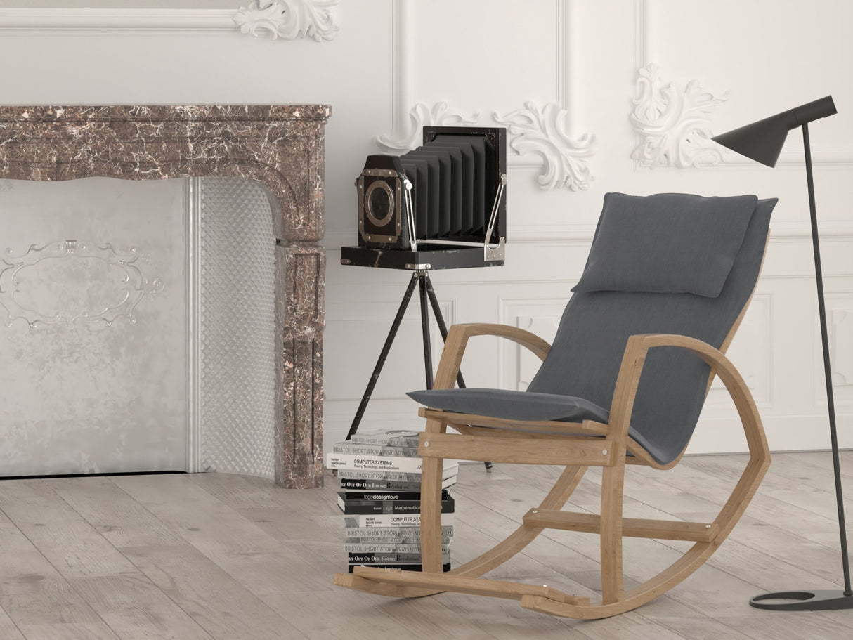 Lucas Rocking Chair Fume by Furnia at Eve Furniture
