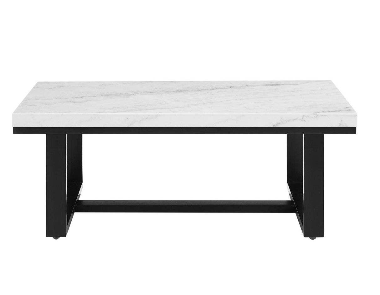 Lucca 3-Piece Marble Top Set (Cocktail & 2 End Tables) by Steve Silver at Eve Furniture