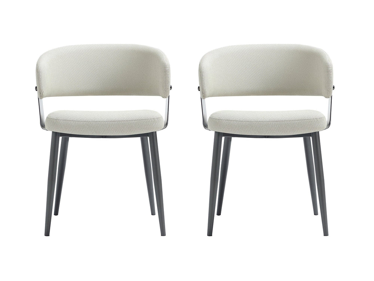 Luce Dining Chair in Oatmeal (set of 2) by Manhattan Comfort at Eve Furniture