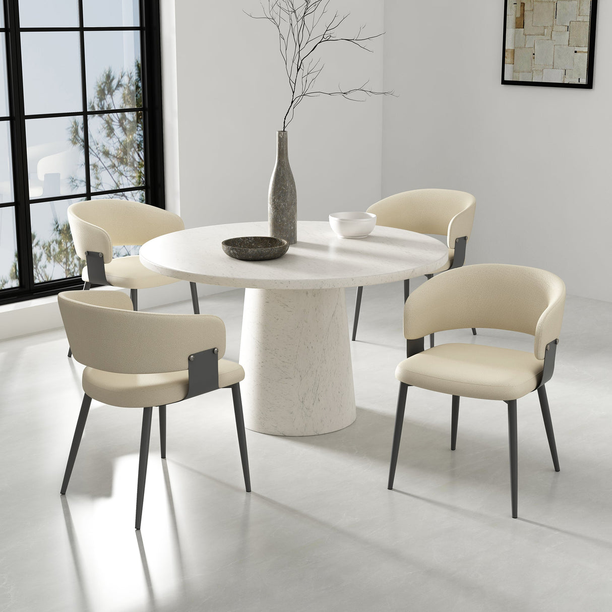 Luce Dining Chair in Sand (set of 2) by Manhattan Comfort at Eve Furniture