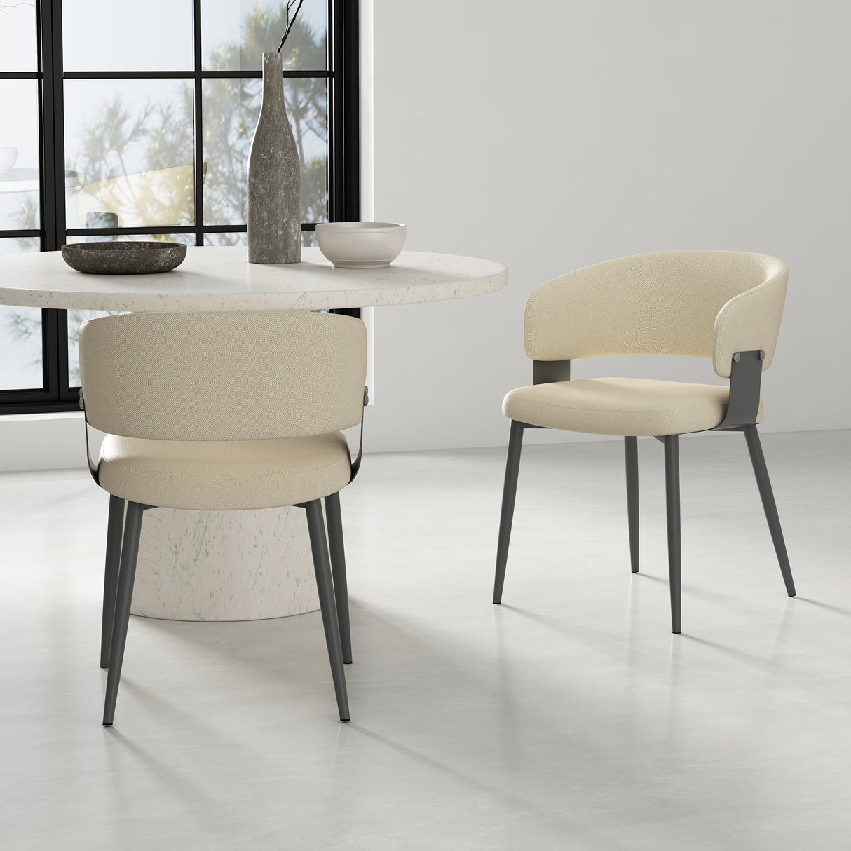 Luce Dining Chair in Sand (set of 2) by Manhattan Comfort at Eve Furniture