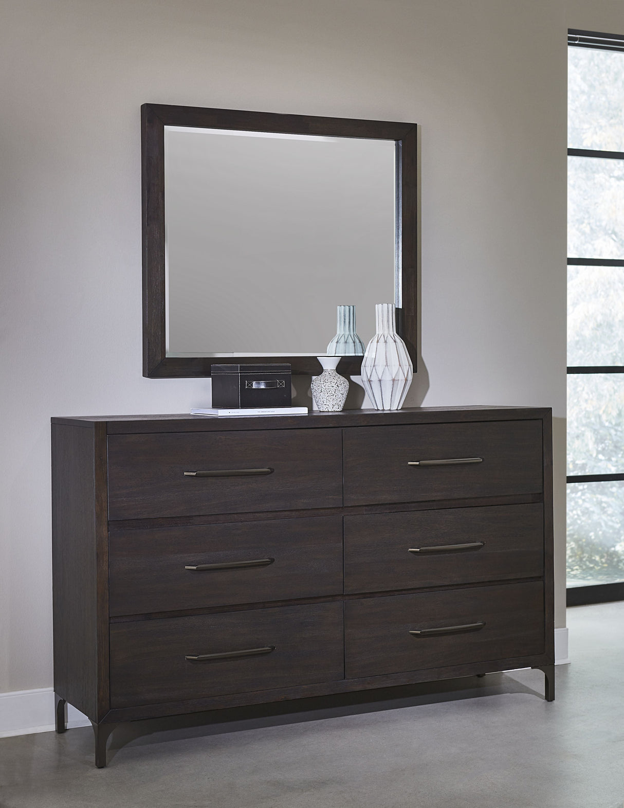 Lucerne Mirror in Vintage Coffee by Modus Furniture at Eve Furniture