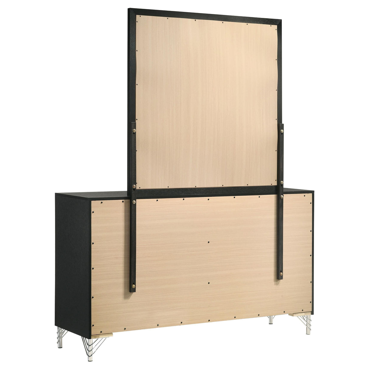 Lucia 6-drawer Dresser and Mirror Black by Coaster at Eve Furniture