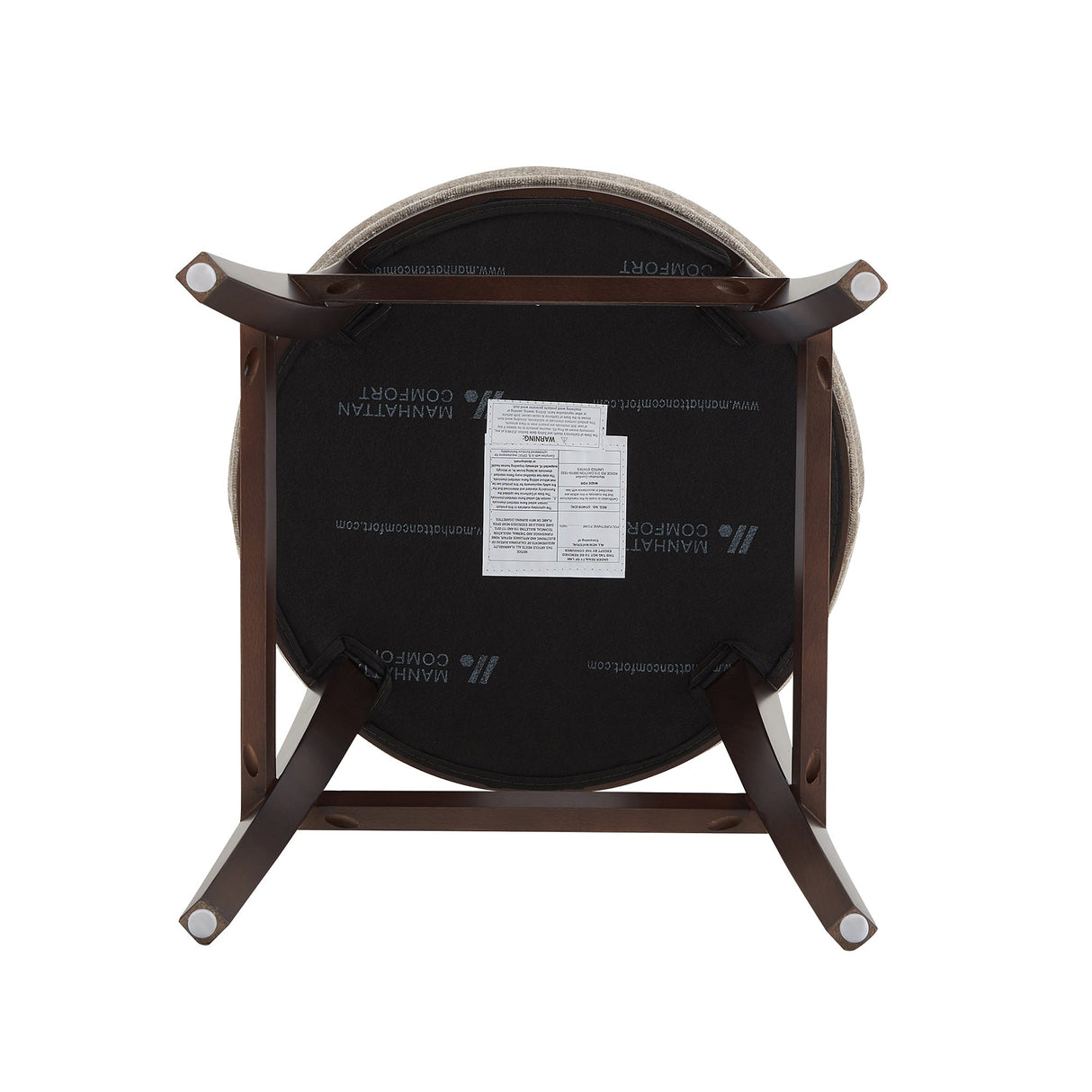 Lucia Barstool in Taupe (set of 2) by Manhattan Comfort at Eve Furniture