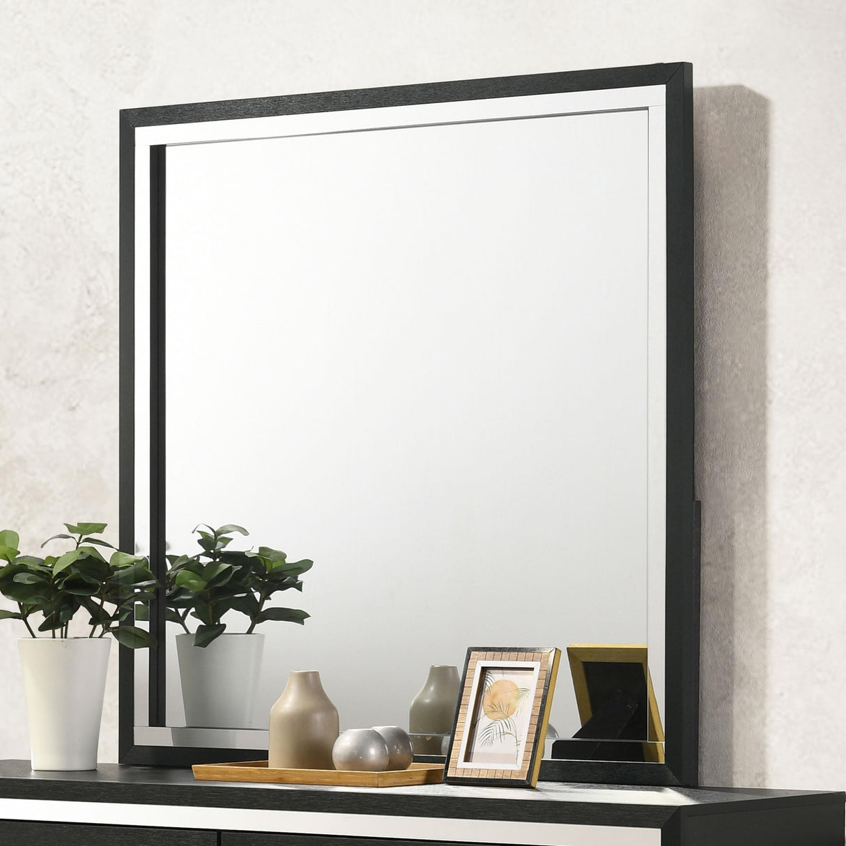Lucia Black Dresser Mirror by Coaster at Eve Furniture