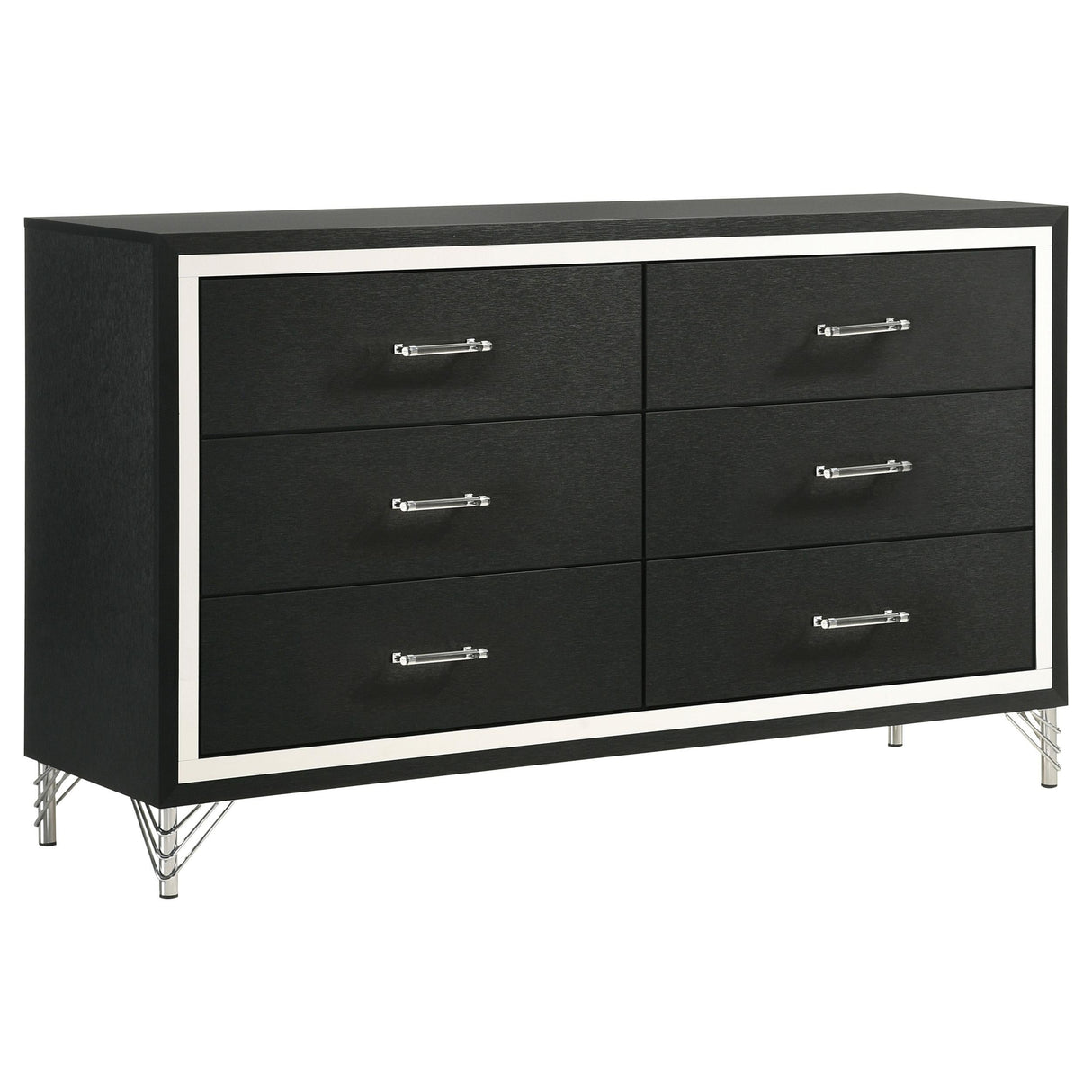 Lucia Grey/Black 5-Piece Queen Bedroom Set by Coaster at Eve Furniture