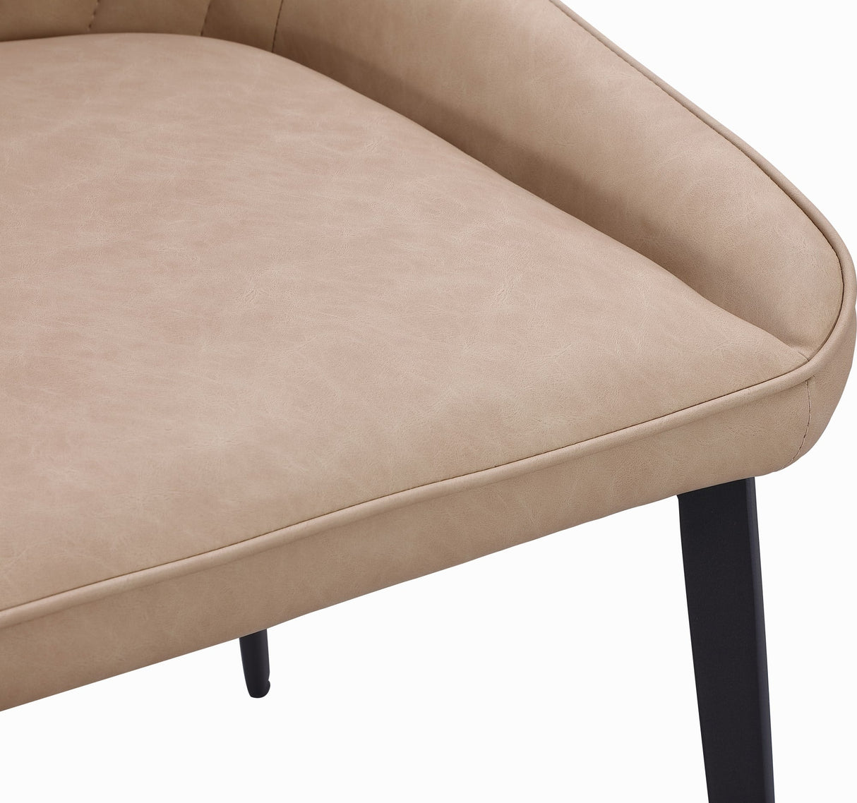 Lucia Honey/Matte Black Metal Leg Upholstered Dining Chair (Set of 2) by Modus Furniture at Eve Furniture