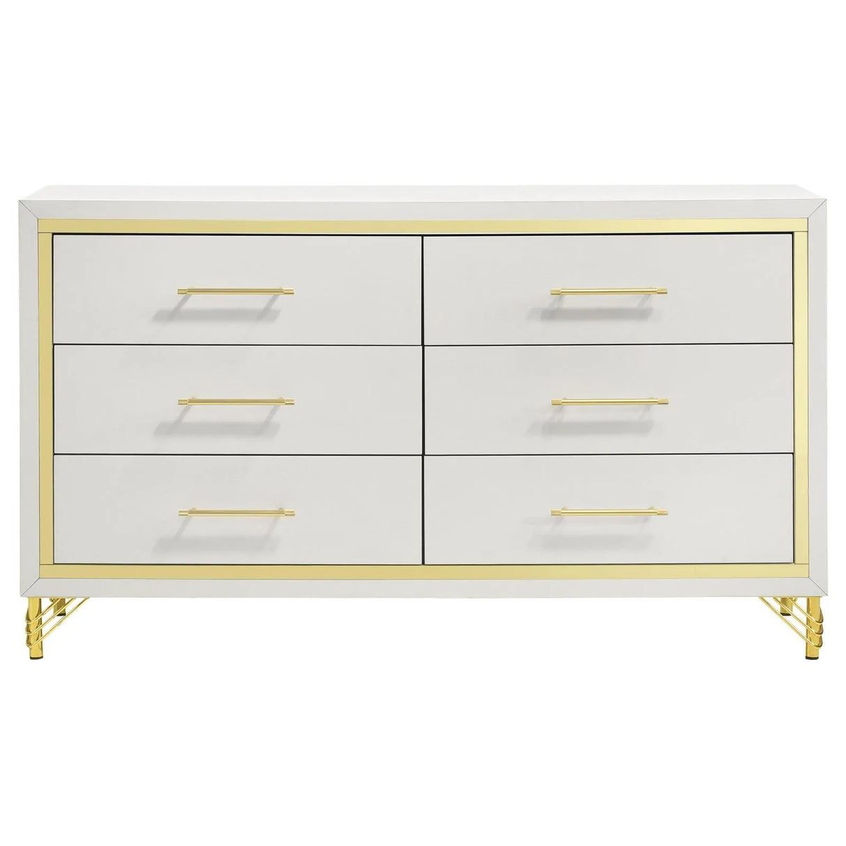 Lucia White 6-drawer Bedroom Dresser by Coaster at Eve Furniture