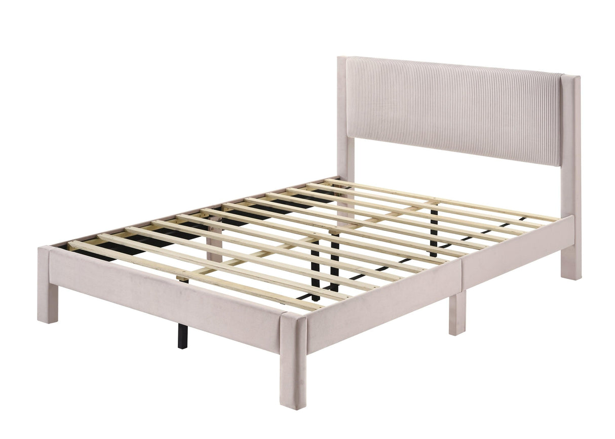 Lucia Pink Queen Platform Bed by Crown Mark at Eve Furniture