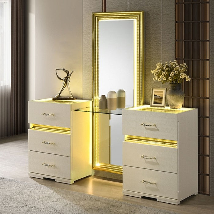 Lucida Beige Vanity by Furniture of America at Eve Furniture