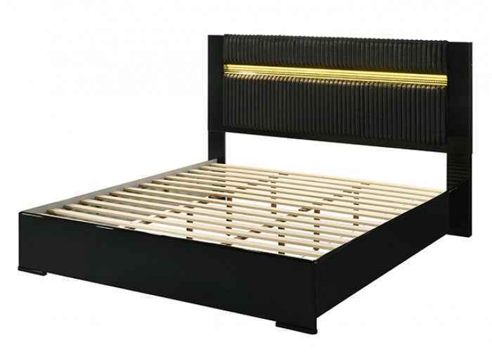 Lucida Black 5-Piece Queen Bedroom Set by Furniture of America at Eve Furniture